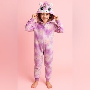 Hooded Unicorn Zip-Up Onesie